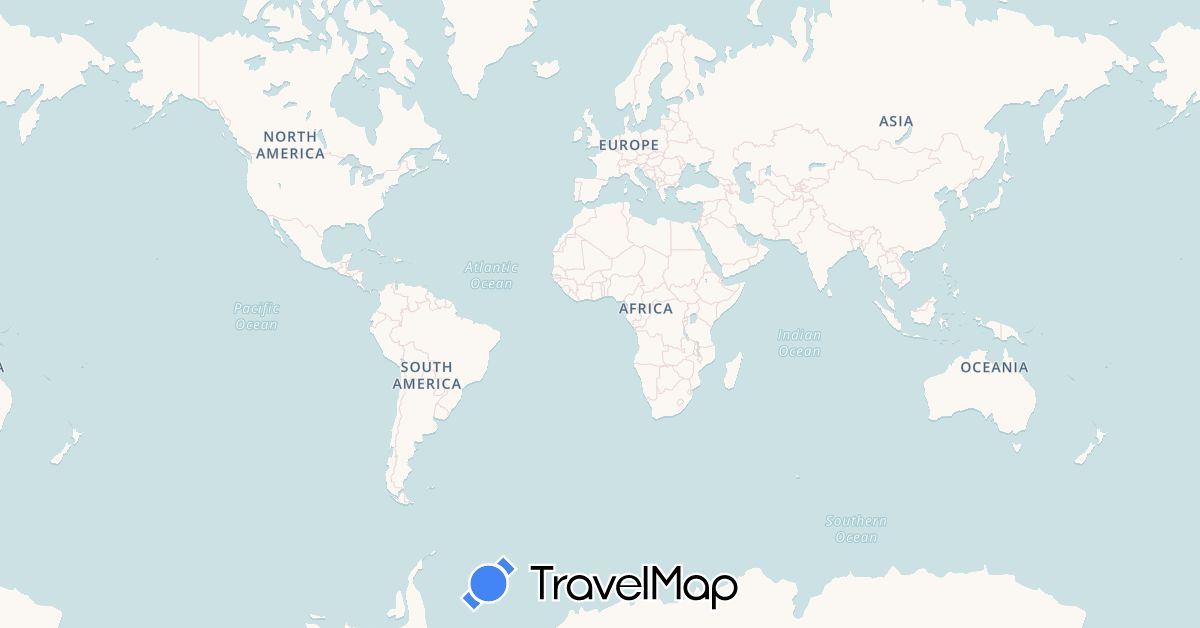 TravelMap itinerary: driving, bus, plane, train, hiking, boat, hitchhiking, motorbike in Argentina, Australia, Aruba, Bolivia, Brazil, Chile, Colombia, Germany, Ecuador, Egypt, Ethiopia, France, United Kingdom, French Guiana, Croatia, Indonesia, India, Iceland, Cambodia, Laos, Montenegro, Mali, Myanmar (Burma), Malaysia, Nepal, New Zealand, Peru, Poland, Qatar, Senegal, Suriname, Thailand, United States, Vietnam (Africa, Asia, Europe, North America, Oceania, South America)